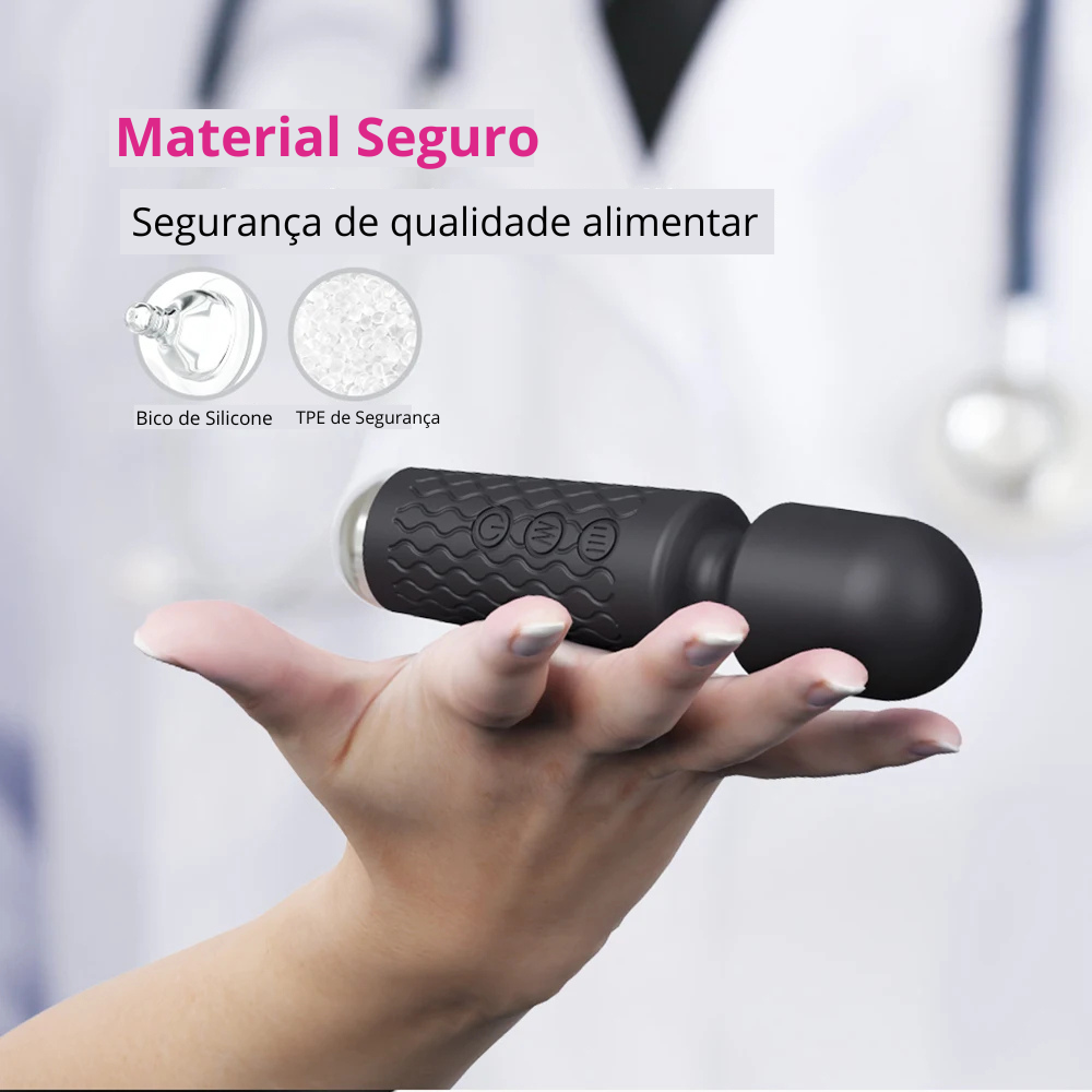 Massageador Varinha Profissional 20 Velocidades Portátil Usb