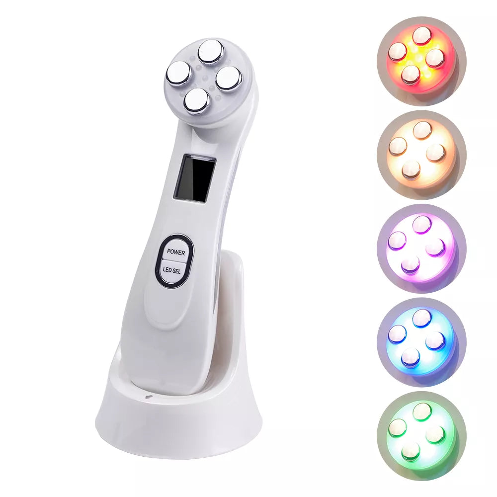 Máquina de Beleza Facial 5 em 1 - Instrumento de beleza para remoção de rugas por radiofreqência