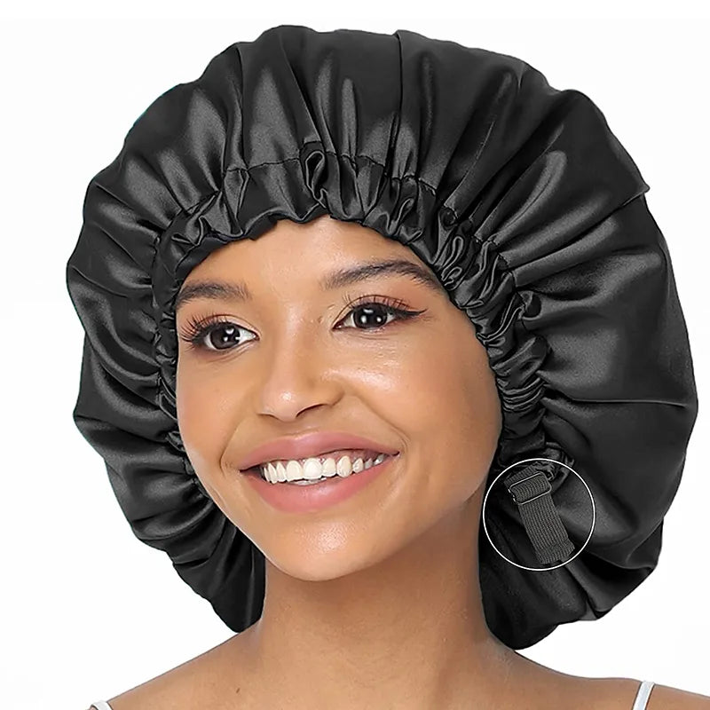 Touca de Cetim Luxo Duplo Tecido Antifrizz