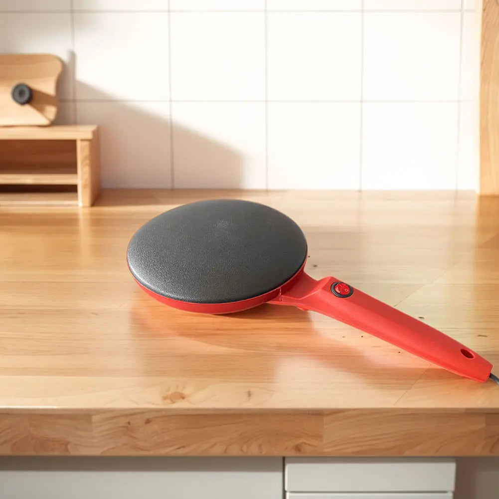 Maquina Elétrica Antiaderente para Crepes, Pizzas e Panquecas