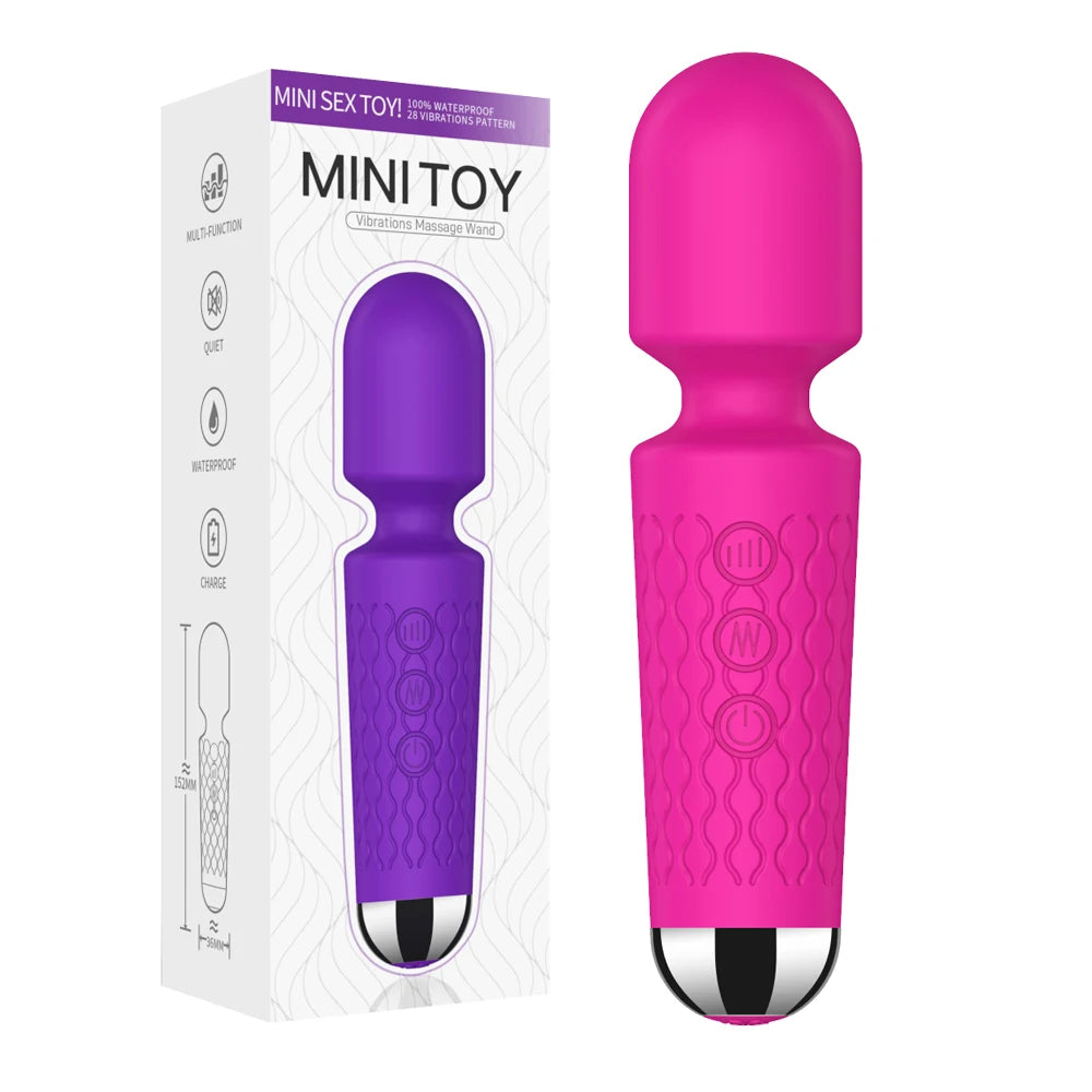 Massageador Varinha Profissional 20 Velocidades Portátil Usb
