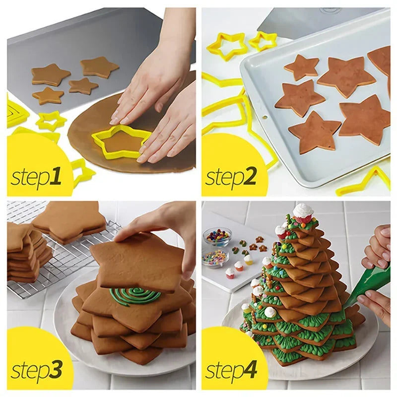 Conjunto Moldes de árvore de Natal 3D