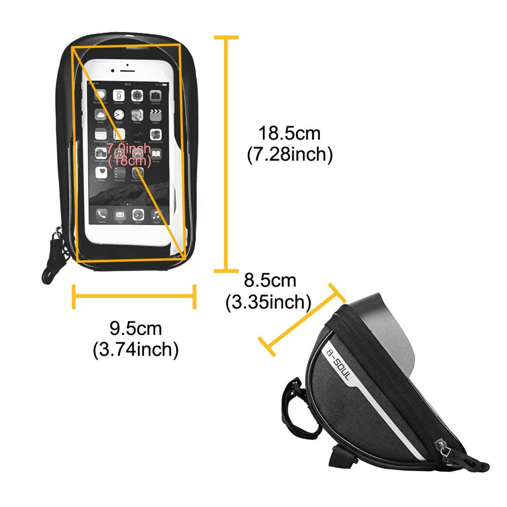 Bolsa para Bike com suporte de celular - 2 em 1 |Frete Grátis