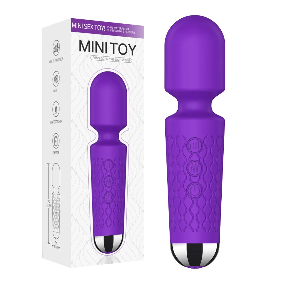 Massageador Varinha Profissional 20 Velocidades Portátil Usb