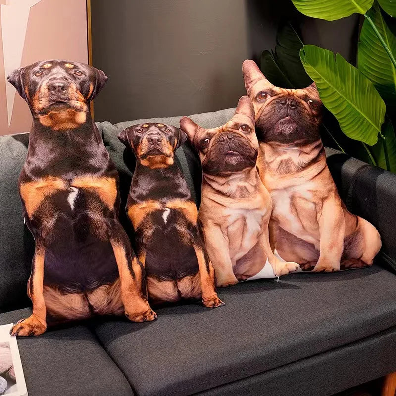 Almofada realista de cachorro 3D
