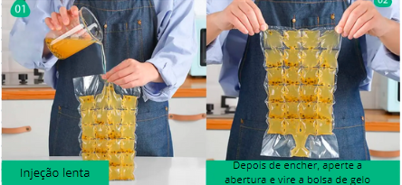 Sacos para fabricação de gelo