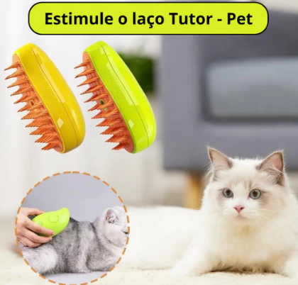 Escova a vapor recarregável para pets