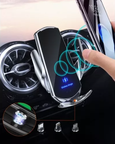 Carregador De Carro indução com Suporte para Celular