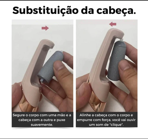 Removedor de Calos e Rachaduras - Lixador e Esfoliante Elétrico para os Pés | Frete Grátis