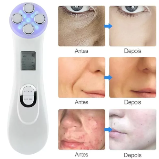 Máquina de Beleza Facial 5 em 1 - Instrumento de beleza para remoção de rugas por radiofreqência