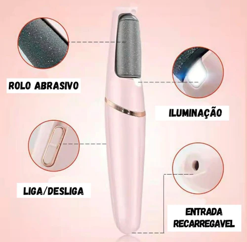 Removedor de Calos e Rachaduras - Lixador e Esfoliante Elétrico para os Pés | Frete Grátis