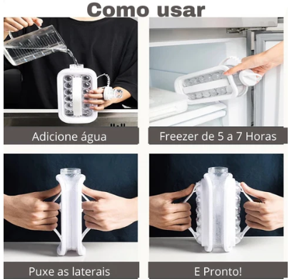 Garrafa inteligente 2 em 1 portátil + bola de gelo