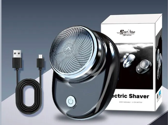 Mini Barbeador Elétrico Portátil Aparador De Barba Recarregável