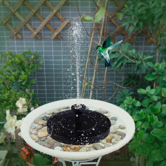 Fonte para Pássaros com Painel Solar - Decoração para Jardim