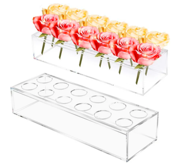 Vaso de Flores Acrílico de Luxo