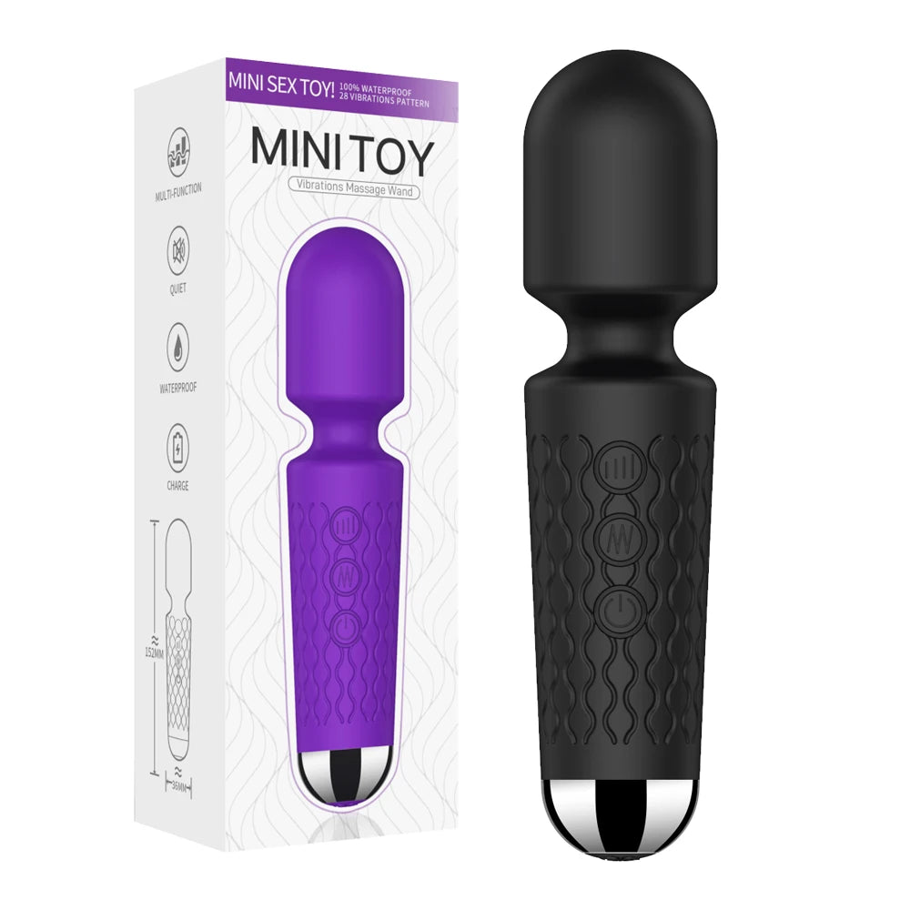 Massageador Varinha Profissional 20 Velocidades Portátil Usb