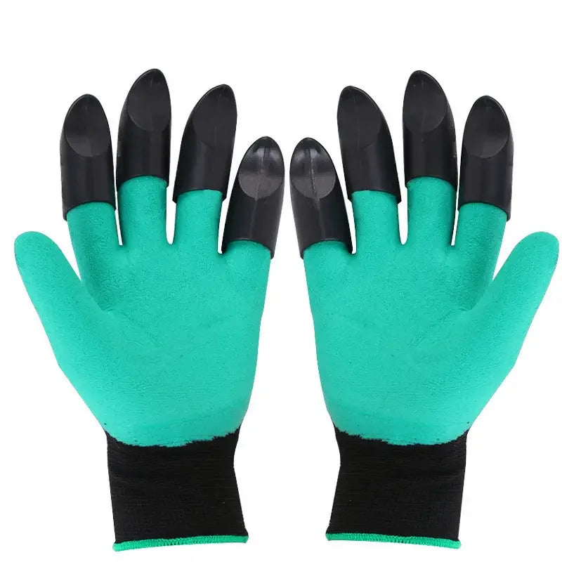 Par de Luvas com 8 Garras para Jardinagem