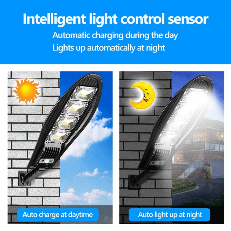 Luminárias solar à prova d'água com sensor de movimento - led | Frete Grátis