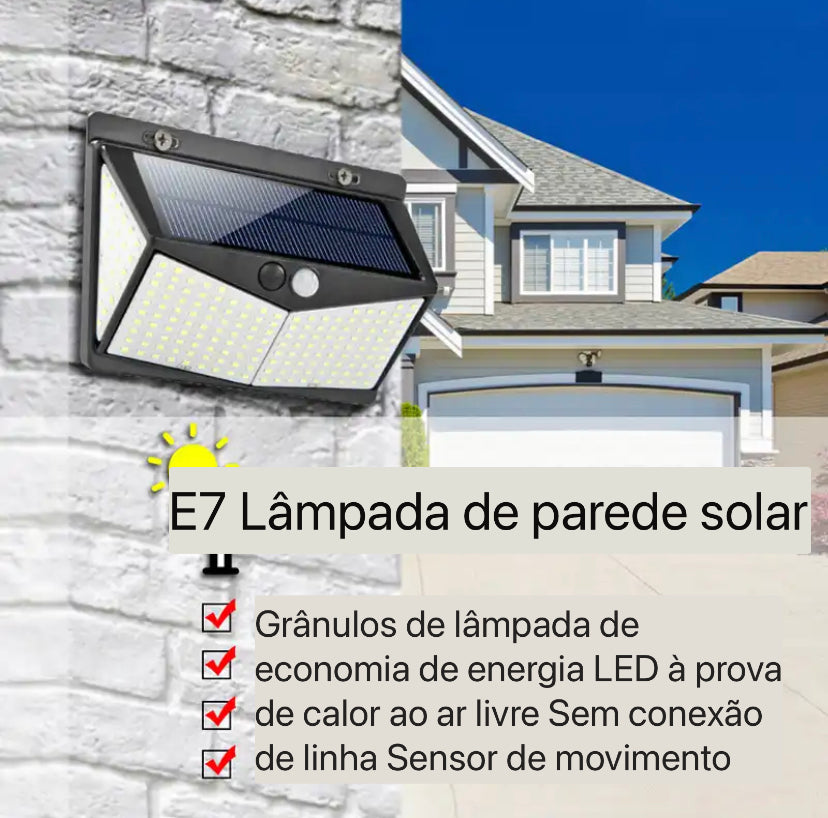 Luminária De Led Solar À Prova D'água Com Sensor De Movimento | Frete Grátis