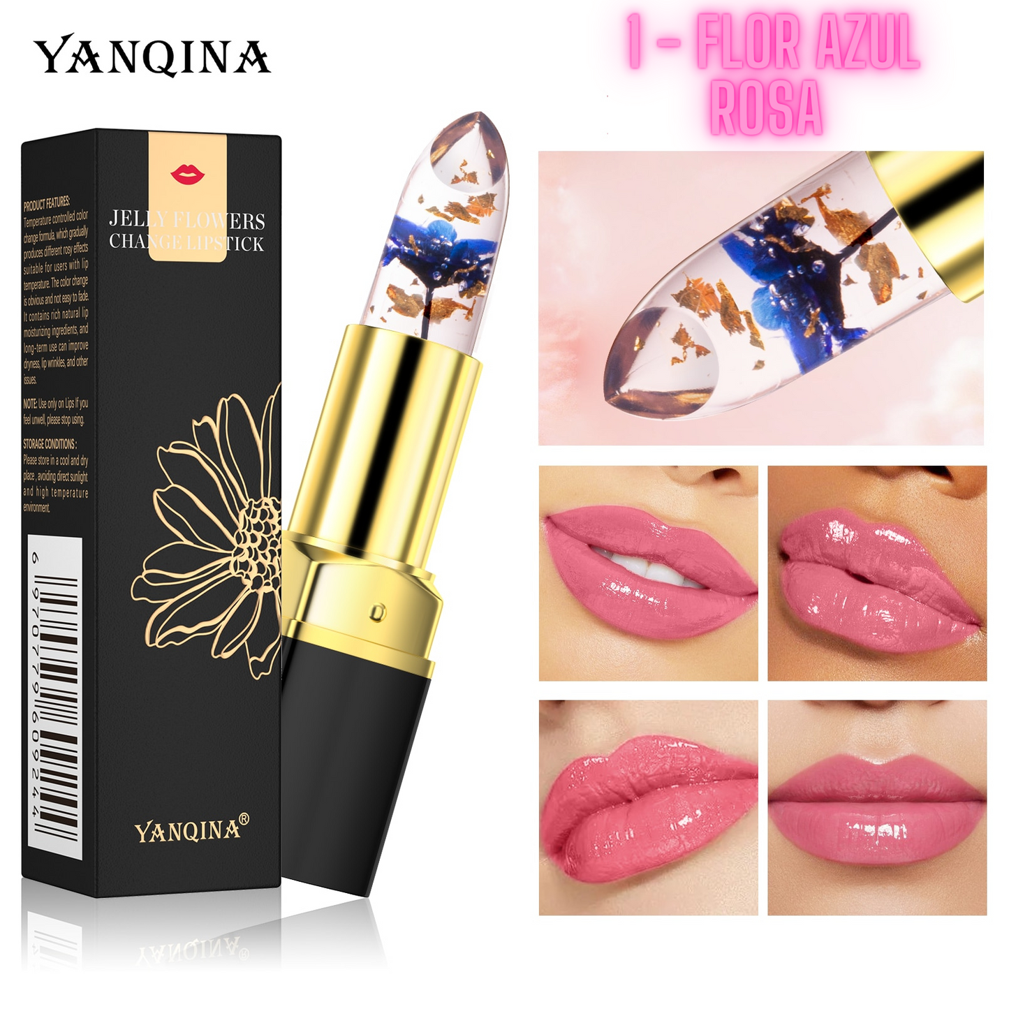 Batom Mágico Lipstick YANQINA de Longa Duração - a Prova d'água