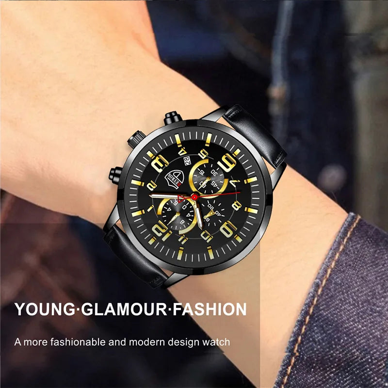 Relógio Masculino Luxo - aço inoxidável - Brinde exclusivo - Frete Grátis
