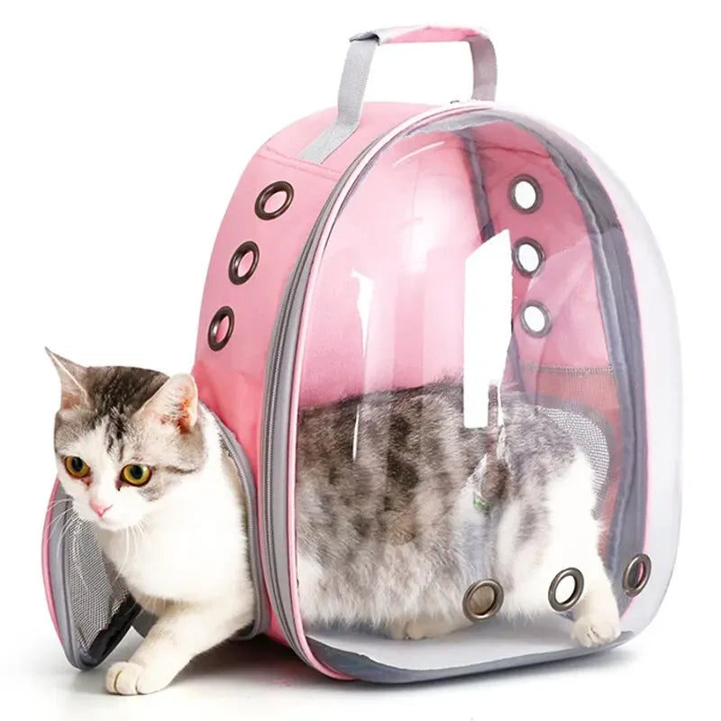 Mochila de Transporte Respirável e Transparente para Pets