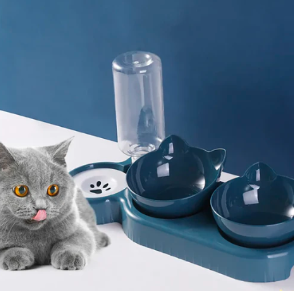 Bebedouro e Comedouro ergonômico para Cães e Gatos