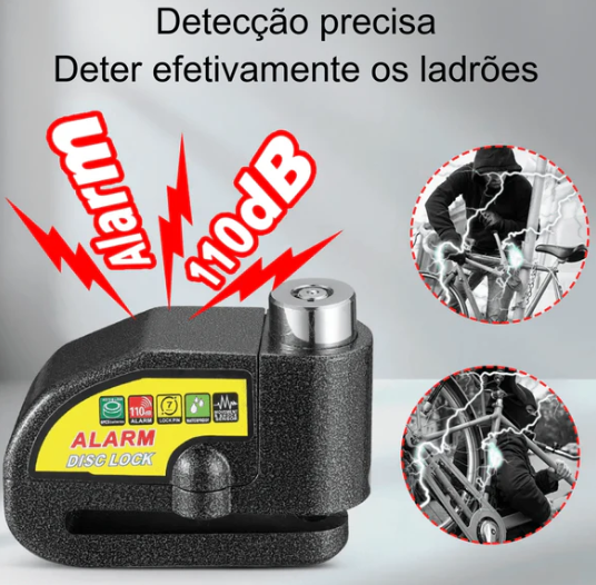 Alarme e trava de freio para motos