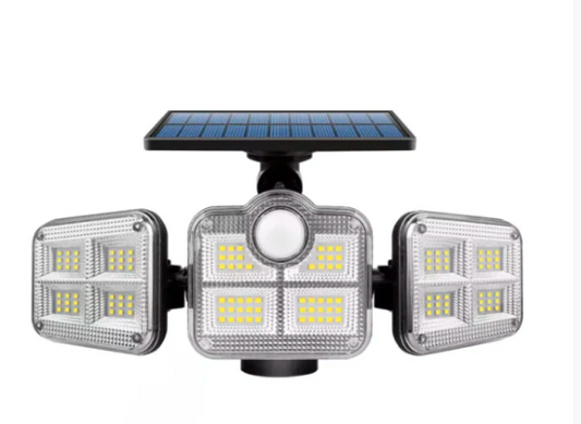 Refletor Led Solar Com 3 Cabeças 800W