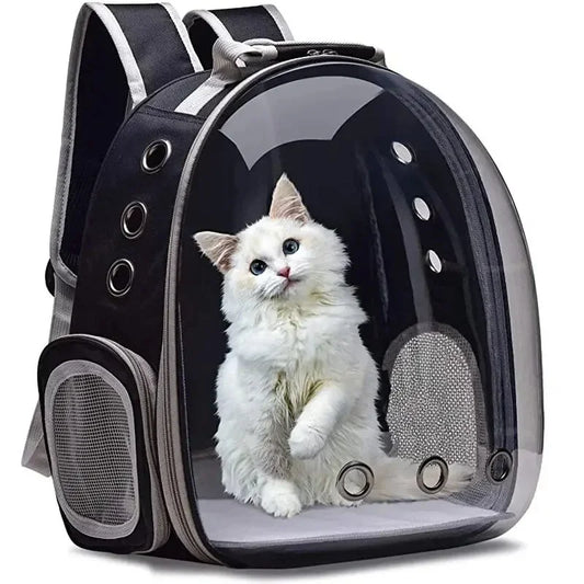 Mochila de Transporte Respirável e Transparente para Pets