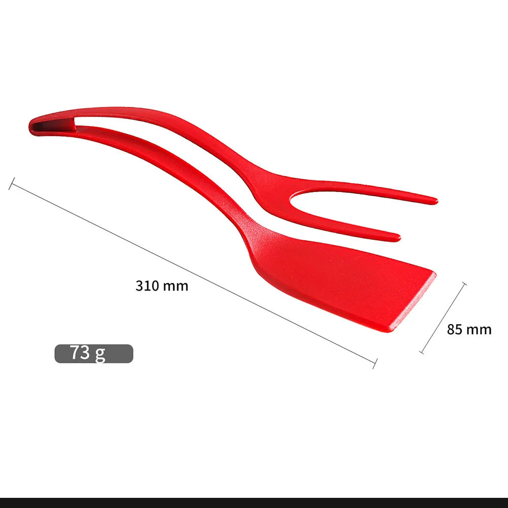 Espátula 2 Em 1 - Vire Facilmente Ovos e Bifes na Cozinha