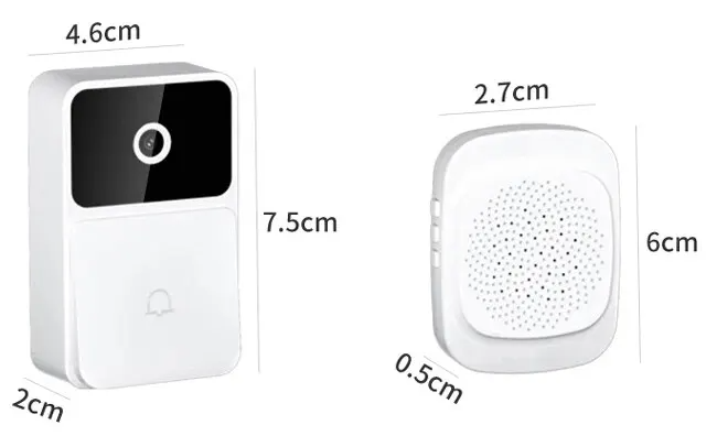 Câmera de campainha sem fio HD, visão noturna, segurança doméstica inteligente, interfone bidirecional, mudança de voz para casa, wi-fi